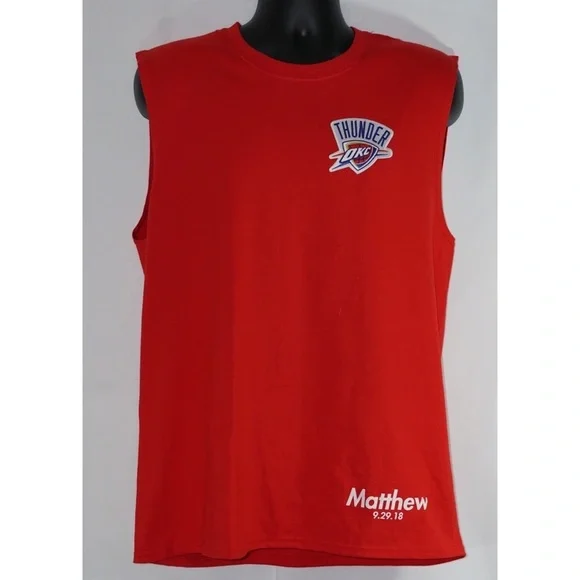 Oklahoma City Thunder Patch Basketball T Shirt - Picture 2 of 8